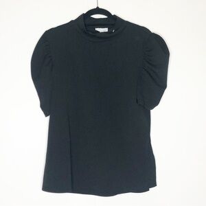 C’est La Vie NWT Black Puff Sleeve Top